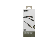 SBS Kabel Audio SBS Jack 3,5 - 2xJack 3,5 (żeńskie) 20 cm Czarny - 1436407 - zdjęcie 2